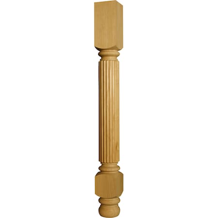 Osborne Wood Products 34 1/2 x 3 1/2 Sapelo Island Post(Reeded) in White Oak 1461WO